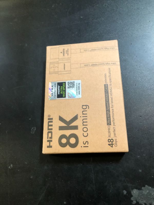 Photo 1 of RUIPRO Ultra Thin 8K HDMI 2.1 Certified Cable 3FT, Ultra High Speed 48Gbps, Short HDMI Cable, Support 8K@60Hz 4K@120Hz, Dynamic HDR, eARC, Compatible with PS5/Xbox/HDTV/Blu-ray/Monitor/Projector