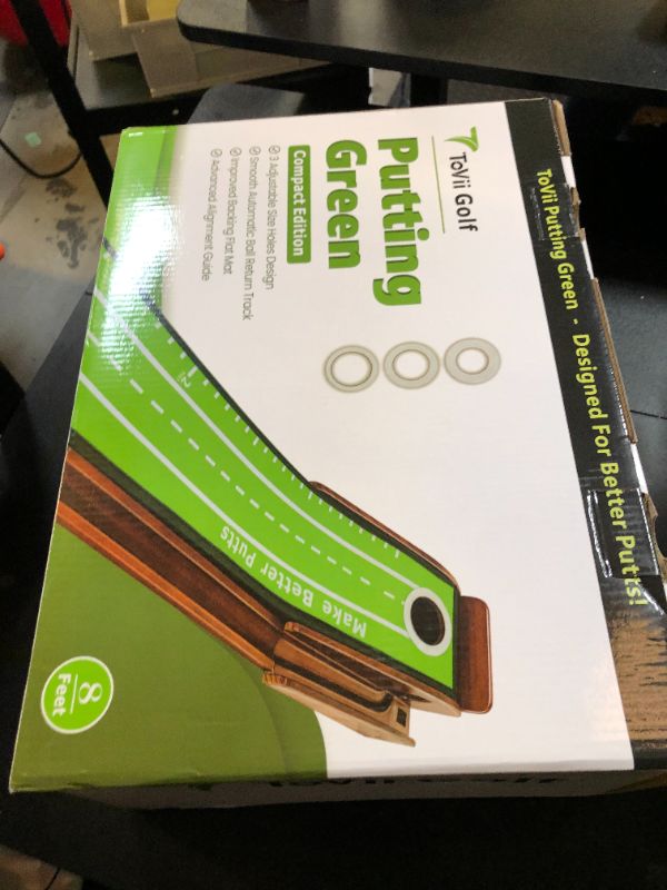 Photo 1 of Putting Green Indoor - Golf Putting Mat Putting Matt for Indoors for Kids Indoor Putting Green Putting Practice Indoor Putting Greens for Home Office with Ball Return Golf Gifts for Men by ToVii