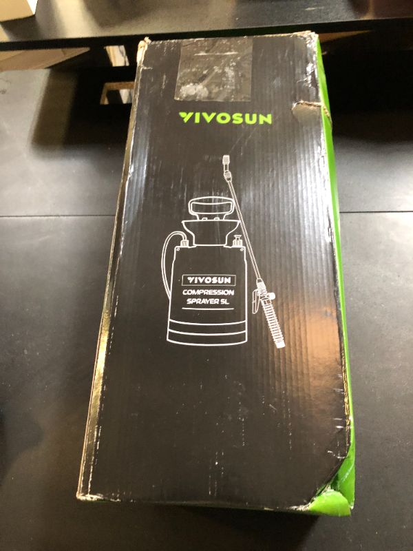 Photo 1 of VIVOSUN 1.35-Gallon Pump Pressure Sprayer, Pressurized Lawn & Garden Water Spray Bottle with Adjustable Shoulder Strap, for Spraying Plants, Garden Watering and Household Cleaning