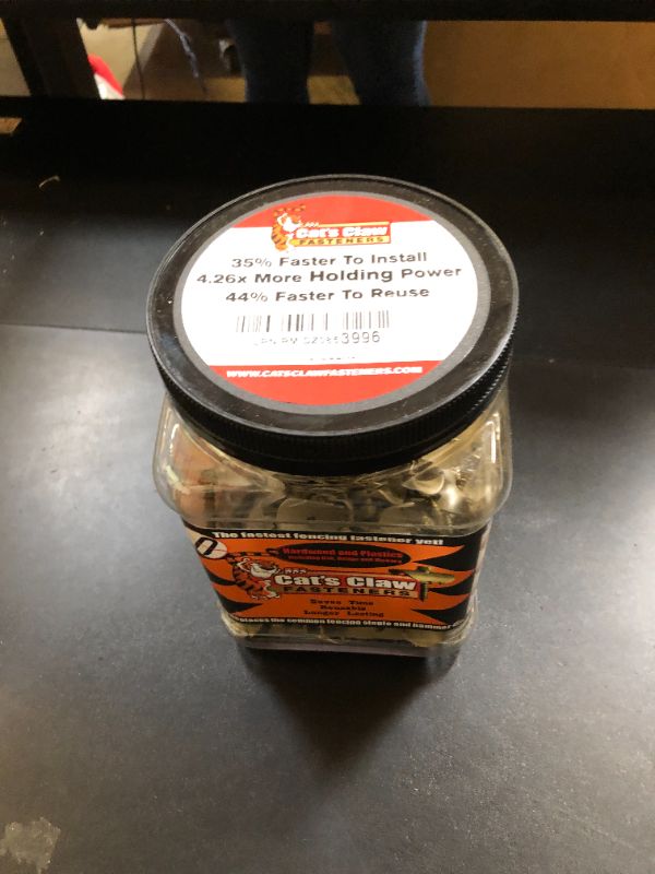 Photo 1 of Cat’s Claw Fasteners 1.5 inch for Hardwoods | 170 Count Replaces The Common Fencing Staple | Installs Fast with a Power Drill | 4 Times Stronger Than a Staple