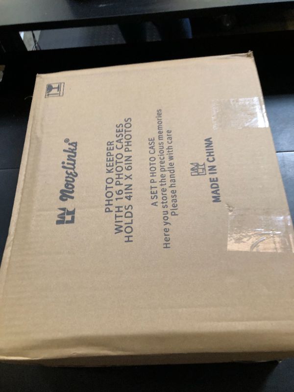 Photo 1 of novelinks Transparent 4" x 6" Photo Cases and Clear Craft Keeper with Handle - 16 Inner Cases Plastic Storage Container Box (Clear)