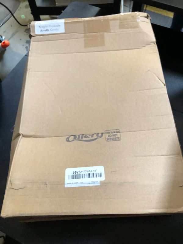 Photo 1 of Qilery 2 Pcs 11 x 17 Inch Acrylic Sign Holder, Standing Sign Holder Table Top Transparent Plastic Document Slant Back Display Stand for Workers Office