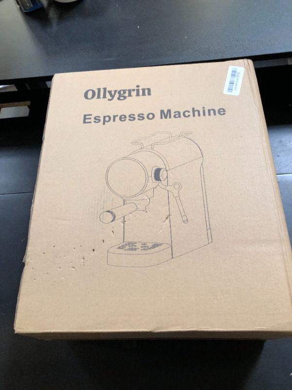 Photo 1 of Ollygrin Espresso Machine,20 Bar Semi-Automatic Espresso Maker with Milk Frother,Touch Screen Black Stainless Steel Coffee Machine with 40oz Removable Water Tank,Cappuccino,Latte,Americano for Home