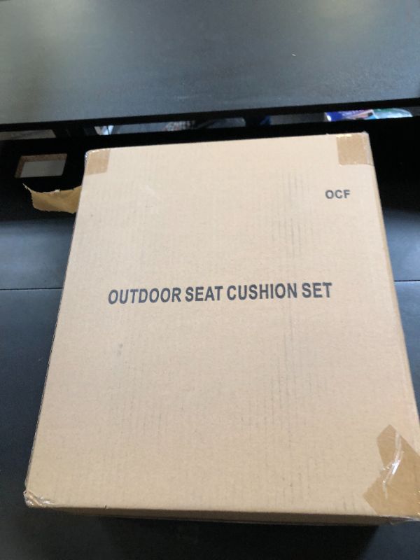 Photo 1 of 24x24 Outdoor Cushions for Patio Furniture, Waterproof Outdoor Chair Cushions with Non-Slip Ties and Handle, Washable Deep Seat Cushions for Outdoor Furniture with Removable Cover, Black