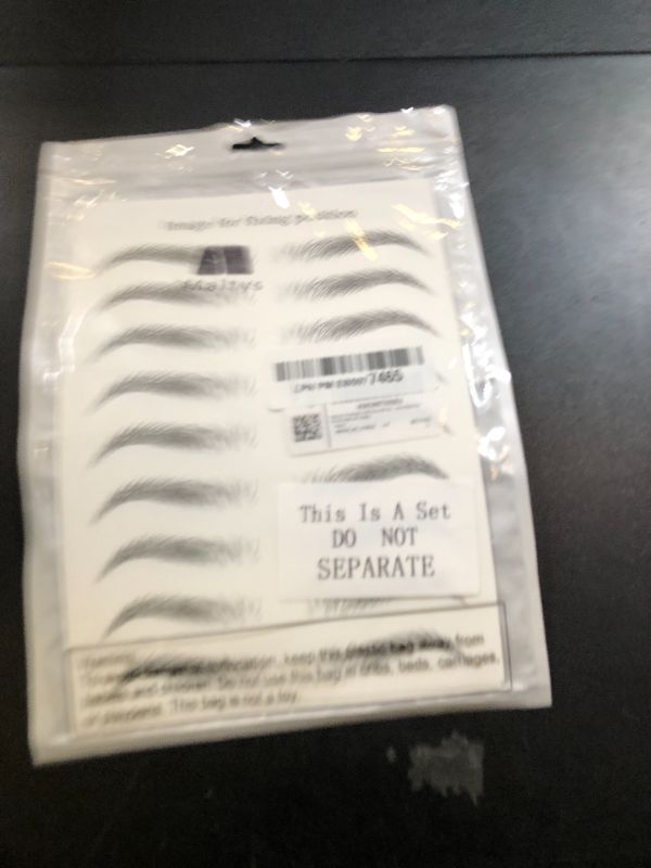Photo 1 of Maitys 12 Sheets 108 Pairs 4D Hair Like Waterproof Eyebrow Tattoos Stickers Temporary Transfer Brows Decal Peel off Fake Eyebrow Sticker Instant Authentic Brow Decal for Women(Simple Style)