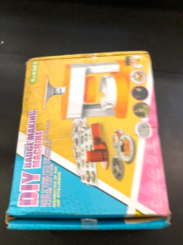 Photo 1 of Badge Maker for Kids, 55 mm (2.16 inch) DIY Pin Button Maker Press Machine Badge Punch Kit with 48 pcs Button Parts Pictures Circle Cutter Present Installation-Free