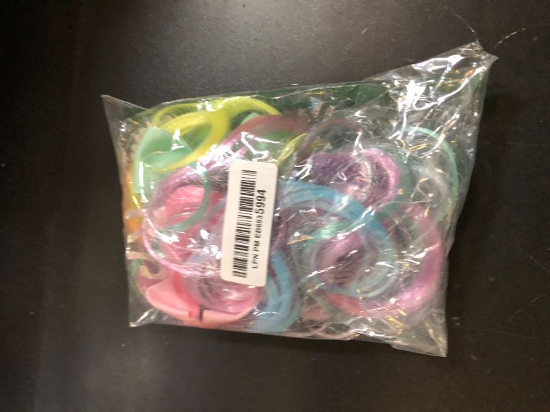 Photo 1 of Little World Hair Clips for Girls - 6 Pcs Curly Clip in Hair Extensions with Cute Unicorn Bow - 13in Gradient Color Hair Clips for Girls Clip On for Toddler Kids Girls Ponytails Accessories
