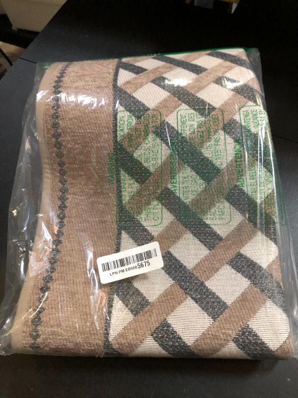 Photo 1 of Hargiis Non Slip Mats for Kitchen Floor, Kitchen Mat Machine Washable Buffalo Plaid Kitchen Rugs Washable for a Stylish and Comfortable Kitchen (Plaid Brown, 47" x 20")