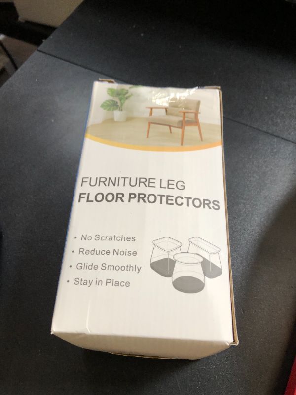 Photo 1 of 32 Pcs Chair Leg Floor Protectors for Hardwood Floors Silicone Covers to Protect Wood Tile Floors Scratches Felt Pads Furniture Leg Caps No Noise (Fit:1.3"-2")
