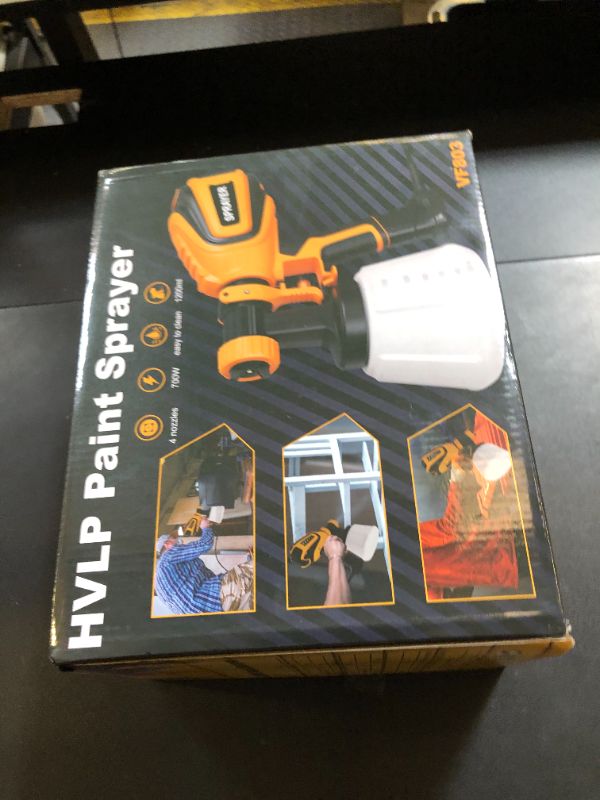 Photo 1 of VONFORN Paint Sprayer, 700W HVLP Spray Gun with Cleaning & Blowing Joints, 4 Nozzles and 3 Patterns, Easy to Clean, for Furniture, Cabinets, Fence, Walls, Door, Garden Chairs etc. VF803