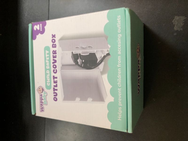 Photo 1 of Baby Safety Outlet Cover Box (2 Pack) Double Lock for Much Better Toddler Proofing, Easier Operation, Simple 3 Step Install with Included Screws. Provides Extra Space Inside for Plugs (2 Pack, White)