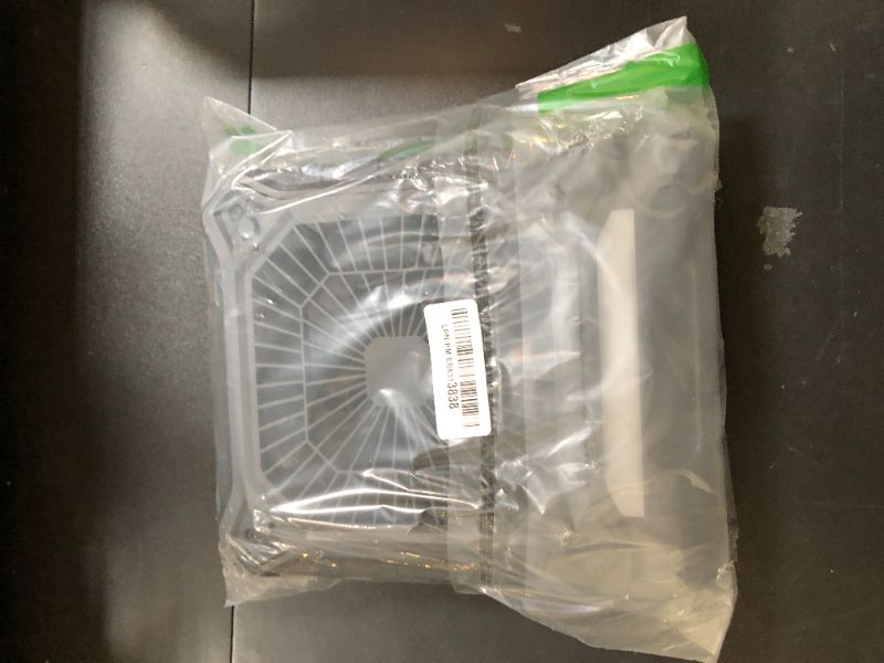Photo 1 of 10 inch Solar Fan for Camping - Portable Rechargeable Fan with Adjustable Solar Panel, 3 Powerful Speed & Timer, Battery Operated with LED Light for Outdoor Travel Tent RV Hurricane