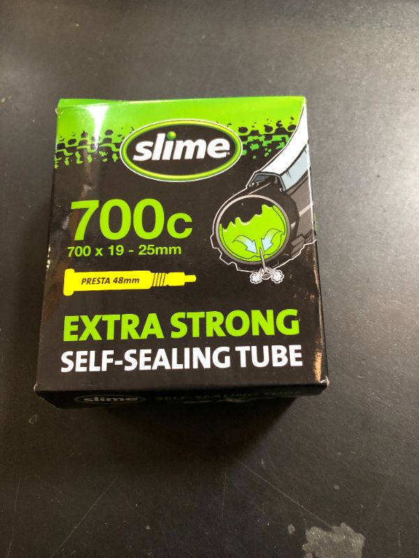 Photo 1 of Slime 30085 Bike Inner Tube with Slime Puncture Sealant, Extra Strong, Self Sealing, Prevent and Repair, Presta Valve, 700 x 19-25mmLPNPMEB4111927
