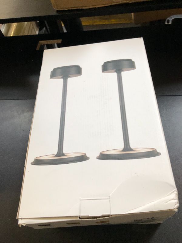 Photo 1 of FDIDC 2 Pack Cordless Table Lamps Rechargeable, 5000mAh Portable LED Table Light, 3 Color Stepless Dimming Battery Powered Table Lamp, for Patio/Restaurant/Home/Outdoor.(Brushed Gold)