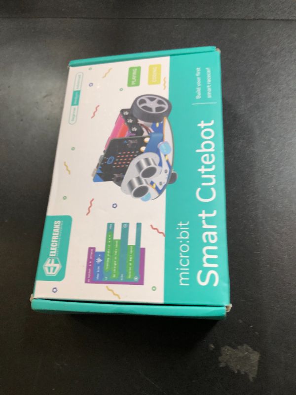 Photo 1 of ELECFREAKS microbit Mini Cutebot Kit Compatible with BBC Micro:bit V2 and V1, DIY Programmable Robot Car Kit, STEM Educational Project, Graphical Makecode Coding Car(Without Micro:bit and AAA Battery)