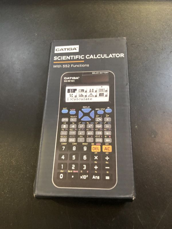 Photo 1 of CATIGA SS-991EX Scientific Calculator with Advanced 550 Functions- Solar & Battery Powered, Multi-Function, High School & College Math, Trigonometry, Statistics, Algebra, Durable, Large Display