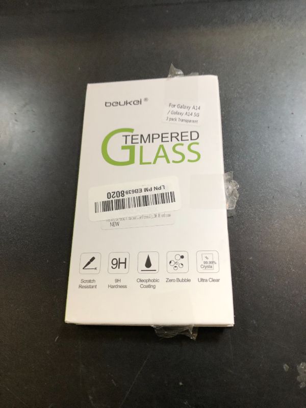 Photo 1 of beukei (3 Pack) Compatible for Samsung Galaxy A14 5G / Galaxy A14 Screen Protector Tempered Glass, Touch Sensitive,Case Friendly, 9H Hardness