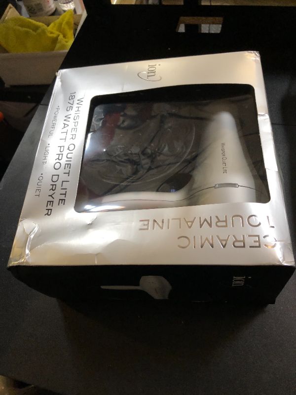 Photo 1 of Ion Whisper Quiet Lite Ionic Ceramic Hair Dryer, 1875 Watts, Lightweight, Powerful, 4 Temperatures, 2 Speeds