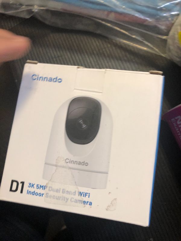 Photo 1 of Cinnado 5MP Security Camera Indoor-5G/2.4G Dual WiFi Cameras for Home Security with Audio and Video Ideal for Pet/Nanny/Baby Monitor, 360 Auto Tracking, SD/Cloud Storage, Support Alexa/Google Home, D1