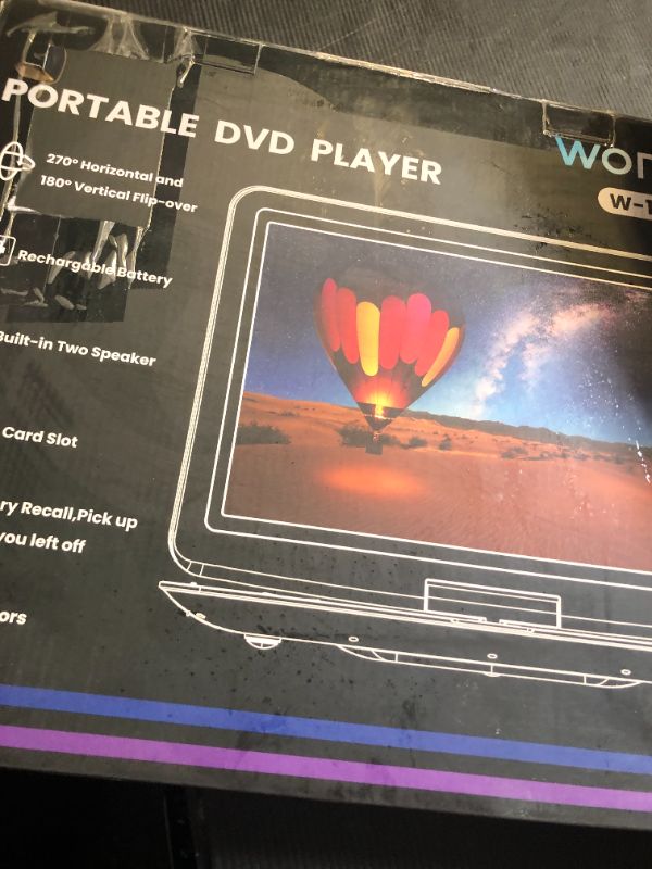 Photo 1 of WONNIE 17.9" Large Portable DVD/CD Player with 6 Hrs 5000mAH Rechargeable Battery, 15.4" Swivel Screen, 1366x768 HD LCD TFT, All Regions, Support USB/SD Card/Sync TV, High Volume Speaker