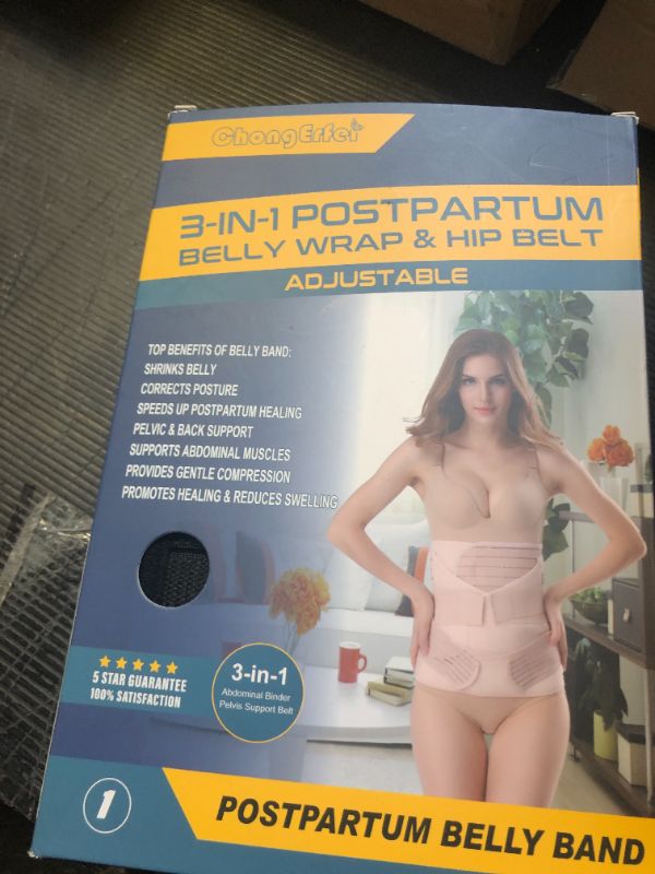 Photo 1 of 3 in 1 Postpartum Belly Band - Postpartum Belly Support Recovery Wrap, After Birth Brace, Slimming Girdles, Body Shaper Waist Shapewear, Post Surgery Pregnancy Belly Support Band (XXL, Black)