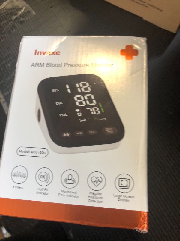Photo 1 of Blood Pressure Machine, Automatic Upper Arm Blood Pressure Monitor with 2x199 readout, 4.5 inch Backlit Large Screen Adjustable Large Cuff 9 to 17 inches - arrhythmia and Home Hypertension Detector