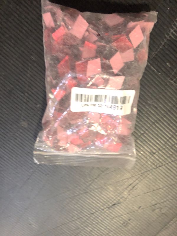 Photo 1 of LITMIND 1.1LB Red Irregular Glass Mosaic Tiles with White Backing - Ideal for Mosaic Crafts, Puzzles, and Art Projects