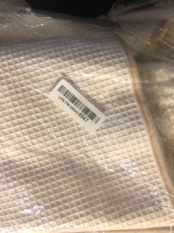 Photo 1 of DEXI Bathroom Rug Mat 24x43, Non Slip Machine Washable Marble Bathmat, Absorbent Thick Microfiber Rugs, Soft Plush Carpet for Shower Floor, Tub, Sink, Bath Accessories Decor, Beige