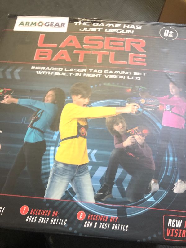 Photo 1 of ArmoGear Laser Tag Guns with Vests Set of 4 - Multiplayer Outdoor Games for Kids and Adults - Kids Toys for Indoor/Outdoor Fun - Toy Guns for Boys and Girls - Family Game Set - Ideal Gift for Ages 8+