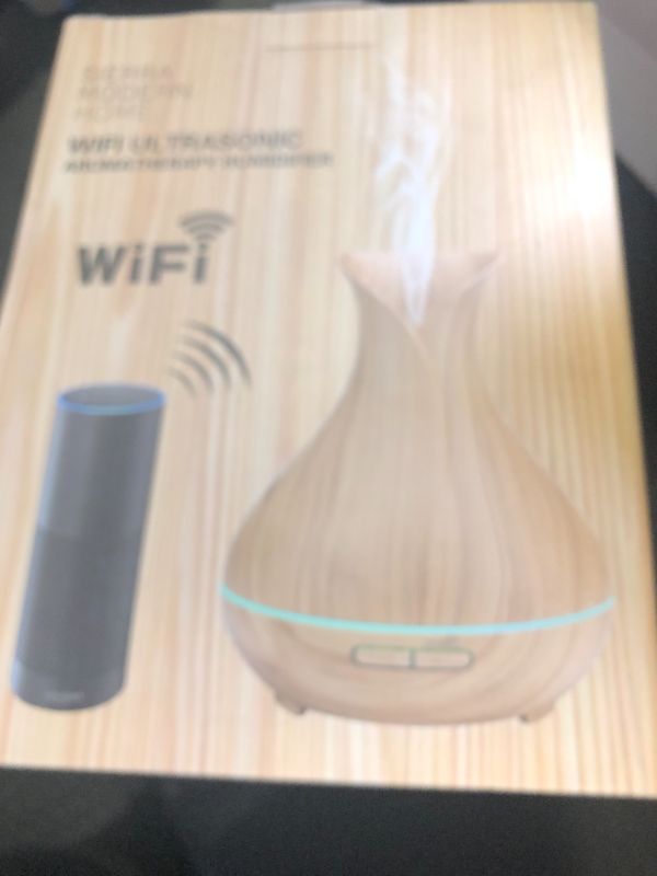 Photo 1 of Smart Wifi Wireless Essential Oil Aromatherapy Diffuser - Works With Alexa & Google Home – Phone App & Voice Control - 400ml Ultrasonic Diffuser & Humidifier - Create Schedules - LED & Timer Settings