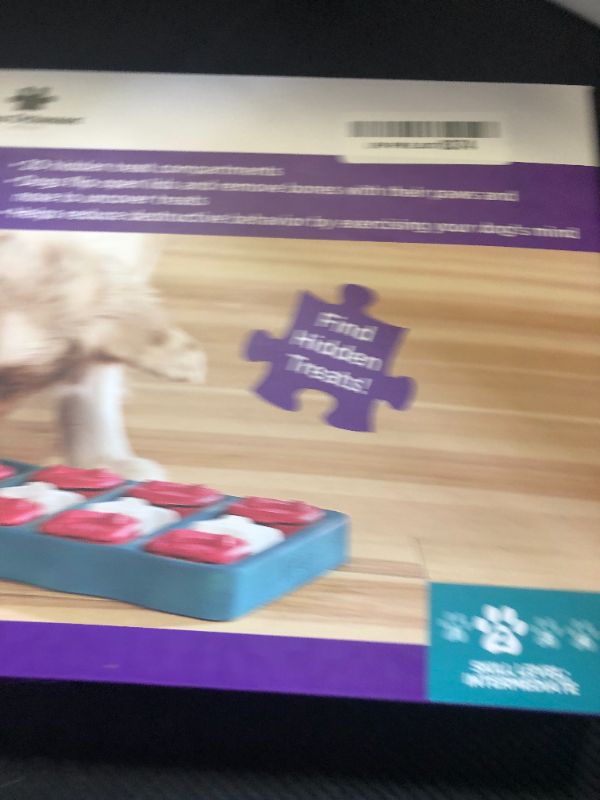 Photo 1 of Outward Hound by Nina Ottosson Dog Brick Treat Puzzle Enrichment Toy, Level 2 Intermediate Game, Blue