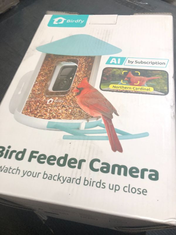 Photo 1 of NETVUE by Birdfy Smart Bird Feeder with Camera, Bird Watching Camera, Auto Capture Video & Motion Detection, 1080P Live Steam, Cardinal Feeder Outdoor Wireless, Ideal Present for Backyard Birder, Blue