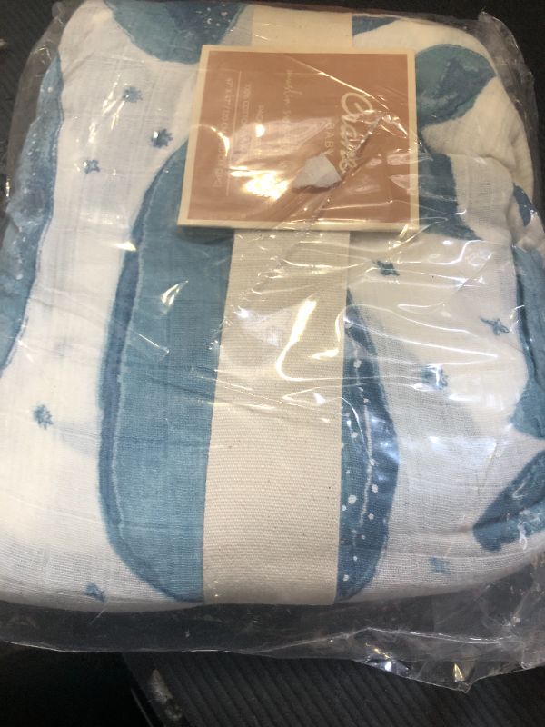 Photo 1 of Crane Baby 100% Cotton Muslin Swaddle Blanket, Caspian Ocean - Set of 2, 47" x 47" - Swaddles for Newborns & Babies
