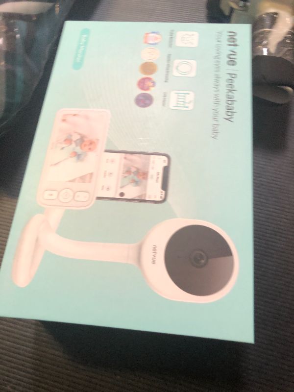 Photo 1 of NETVUE Peekababy Baby Camera Monitor Video - Baby Monitor with Camera and Audio, 5" Display, 2-Way Talk, 4 in 1 Bracket Meets The Needs in All Scenarios, Smart Phone App, Cry Detection