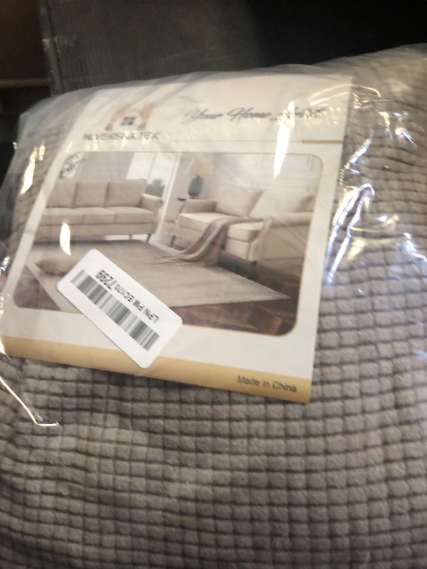 Photo 1 of H.VERSAILTEX Super Stretch Individual Seat Sofa Covers Couch Slipcover Sets Thick Jacquard Textured Twill Fabric (2 Piece Large Sofa Cushion Covers, Taupe)