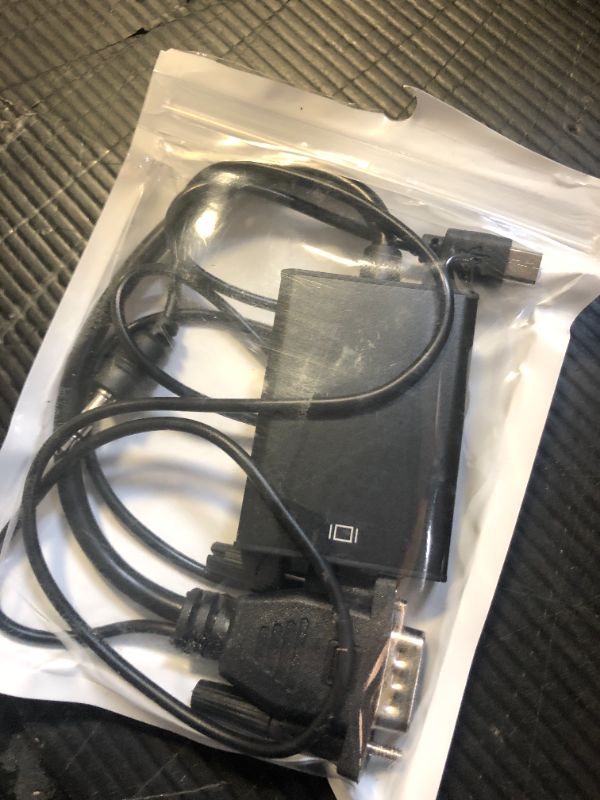 Photo 1 of Cuxnoo VGA to HDMI Adapter for Connecting Traditional VGA Interface Laptop, PC to HDMI Monitor or Projector, 1080P VGA Male to HDMI Female Converter with 3.5mm Audio Lead and Power Supply Port