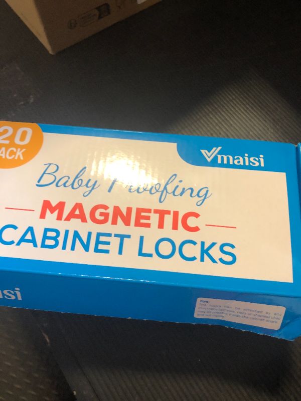 Photo 1 of 20 Pack Magnetic Cabinet Locks Baby Proofing - Vmaisi Children Proof Cupboard Drawers Latches - Adhesive Easy Installation