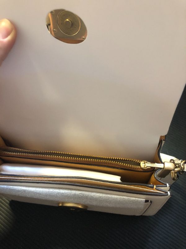 Photo 1 of COACH Polished Pebble Leather Tabby Shoulder Bag 20, Chalk
