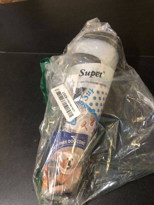 Photo 1 of Supet Dog Cone Collar Adjustable After Surgery, Comfortable Pet Recovery Collar & Cone for Large Medium Small Dogs, Elizabethan Dog Neck Collar Plastic Practical