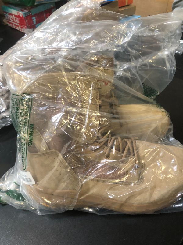 Photo 1 of NORTIV 8 Men's Military Tactical Work Boots Leather Motorcycle Combat Boots,Size 9.5,Coyote,NMUWMT2402