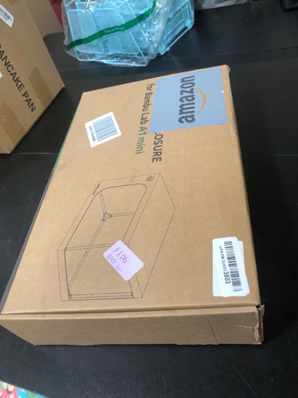 Photo 1 of TOPCUBE 3D Printer Enclosure for Bambu Lab A1 Mini Combo, Stainless Steel Frame Enclosure with LED Light, Fireproof Dustproof Noise Reduction Constant Temperature 3D Printer Cover, 735x495x495MM