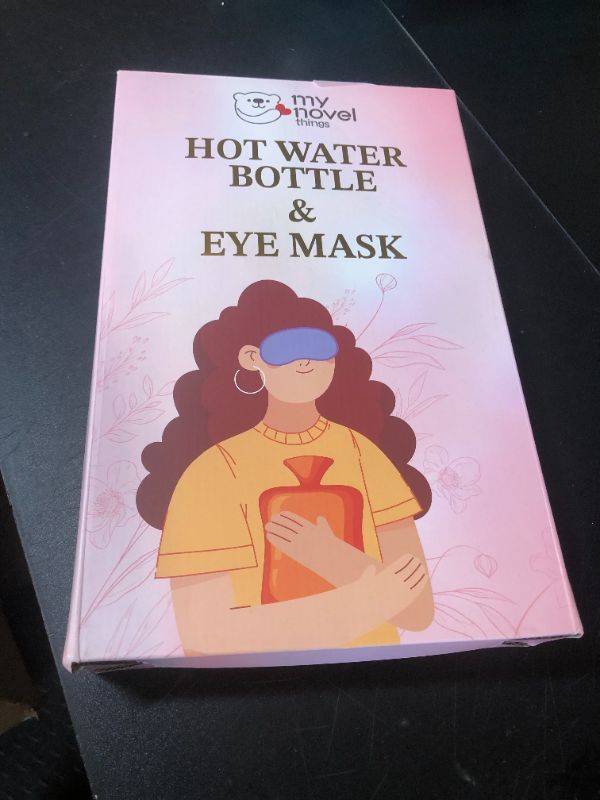 Photo 1 of my novel things Hot Water Bag for Pain Relief, Water Bottle Rubber 2L with Cover for Periods Hot and Cold Compress, Hand Feet Warmer, Neck and Shoulder for Bed Cold Weather Pink