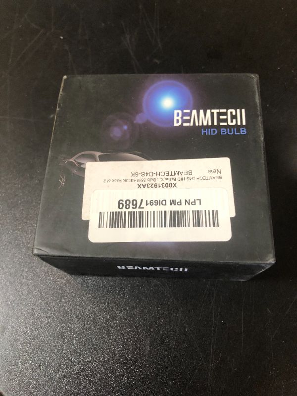 Photo 1 of BEAMTECH D4S HID Headlight Bulbs,High Low Beam Xenon Replacement Bulb 35W 6000K Diamond White (Pack of 2)
