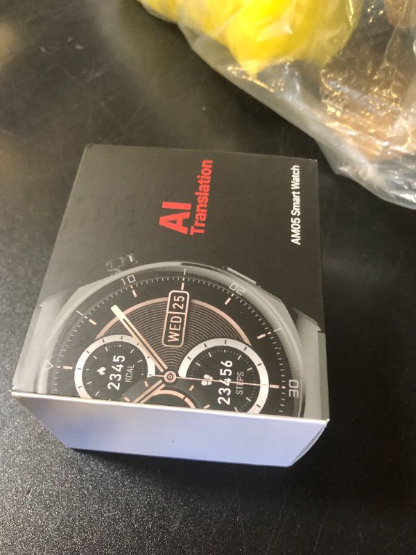 Photo 1 of AI ChatGPT Translator Watch, Fitness Tracking, Heart Rate & Sleep Monitor, OLED Display, Titanium Alloy IP68 Waterproof, Multi-Sport Modes, (Black)