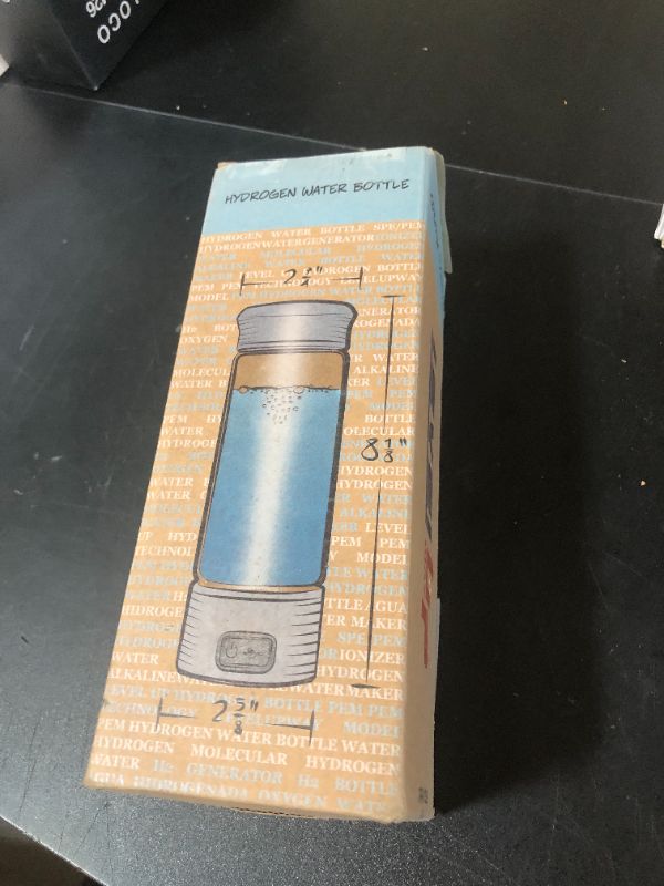 Photo 1 of LevelUpWay - Hydrogen Generator Water Bottle SPE PEM Technology Water Ionizer (Borosilicate Glass, Silver)