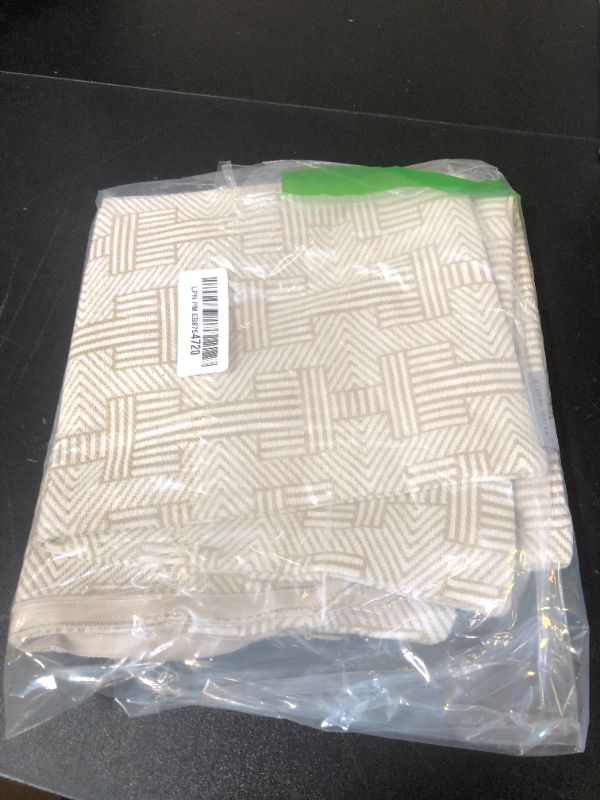 Photo 1 of Croker Horse 18x18'' Inches Throw Pillow Cushion Cover - Emma Beige Birch Stripe Pattern Series Luxury Couch Sofa Pillow for Living Room Bedroom