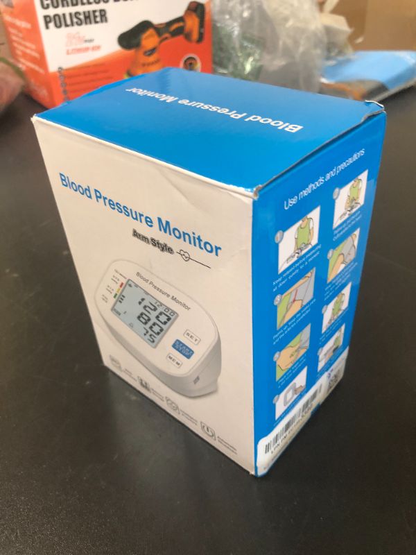 Photo 1 of Blood Pressure Monitors, Automatic Upper Arm Blood Pressure Machines for Home Use with Large Cuff Adjustable BP Machine for Adult Elderly BSX583 (White)