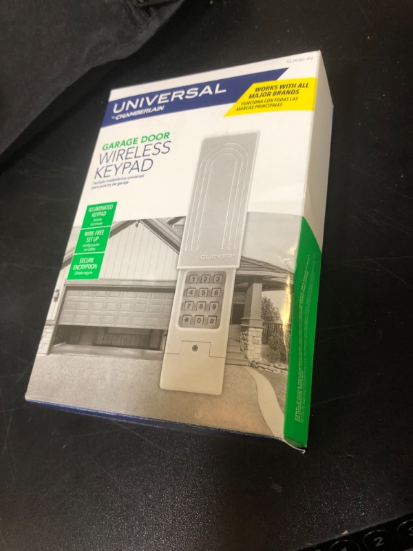 Photo 1 of CHAMBERLAIN Clicker Keyless Entry KLIK2U-P2, Works with Chamberlain, LiftMaster, Craftsman, Genie and More, Security +2.0 Compatible Garage Door Opener Keypad, White