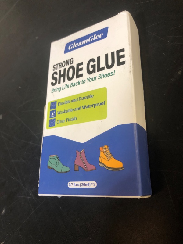 Photo 1 of Shoe Glue, Professional Grade Flexible Shoe Repair Adhesive - Extra Strong, Clear, Waterproof - Repairs Soles, Heels, Patches Small Holes, Works on Leather, Rubber, Vinyl, Canvas - 20ml x 2 PCS