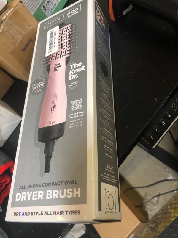 Photo 1 of INFINITIPRO BY CONAIR The Knot Dr. All-in-One Travel Friendly Oval Dryer Brush, Hair Dryer & Volumizer, Hot Air Brush
